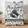 Real Madrid Club Customize Text Blanket Lightweight Customizable Blanket Ultra-Soft Perfect for Livingroom Living Room Seaside Office
