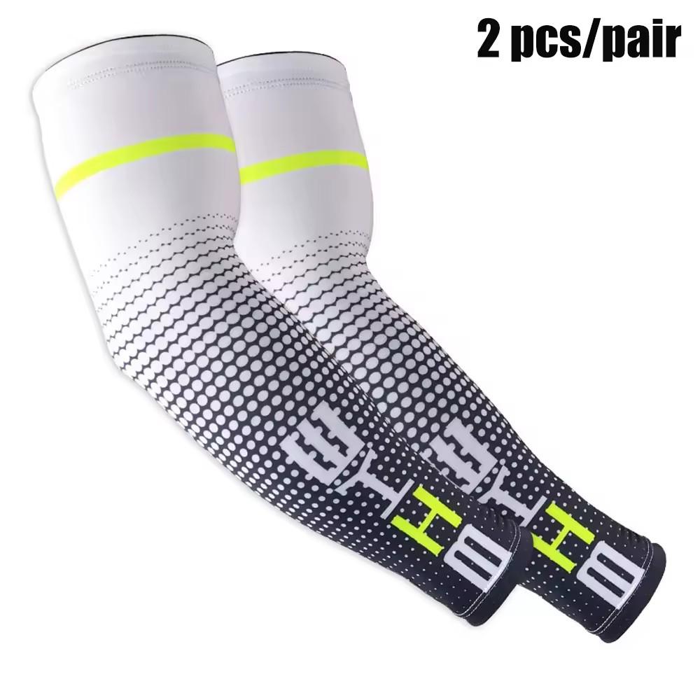 1 Pair Unisex Cycling Running Sports Sleeve Arm Cooling Sleeves UV Sun Protection Cuff Cover Protective Elastic Arm Sleeves