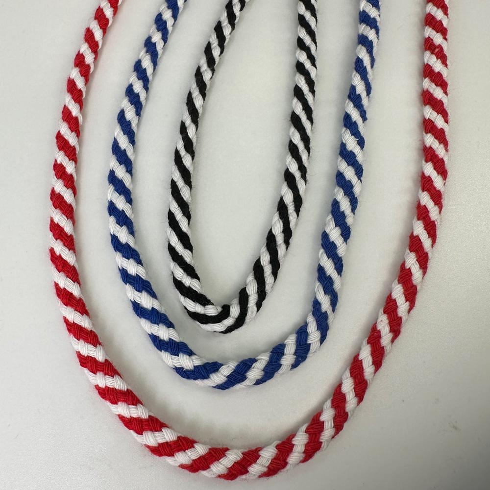 Cotton rope Yarn 100M 5mm Colorful eight Strand Cotton Rope DIY Colorful two-color cotton rope 0.5cm width