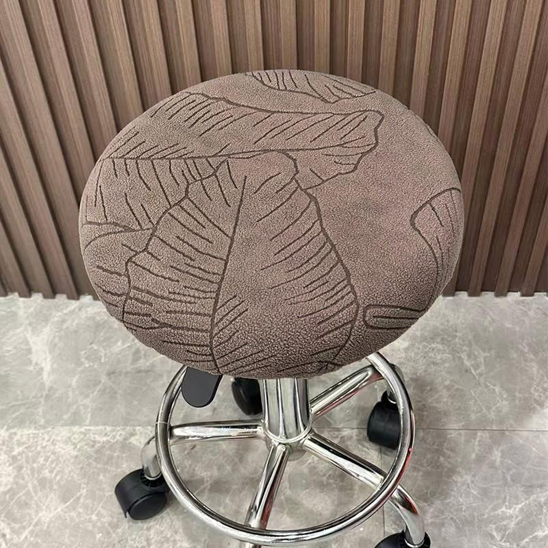 Round Stool Cover Elastic Jacquard Washable Chair Slipcover Bar Swivel Seat Protective Cover Home Textile Decoration New