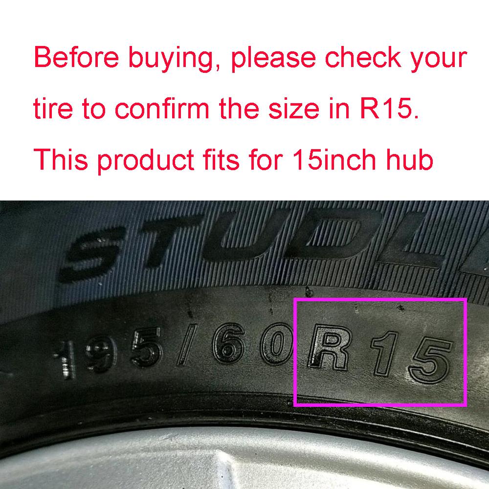 4pcs 15" Car Wheel Trims Covers, 15 Inch Plastic Decorative Caps, Car Tuning Wheel Center Cap Covers Fit Aluminum Alloy Rims Hub