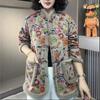 Mother's Fashion Winter Thicken Cotton Coat Middle-Aged Elderly Women Add Velvet Warm Short Jacket