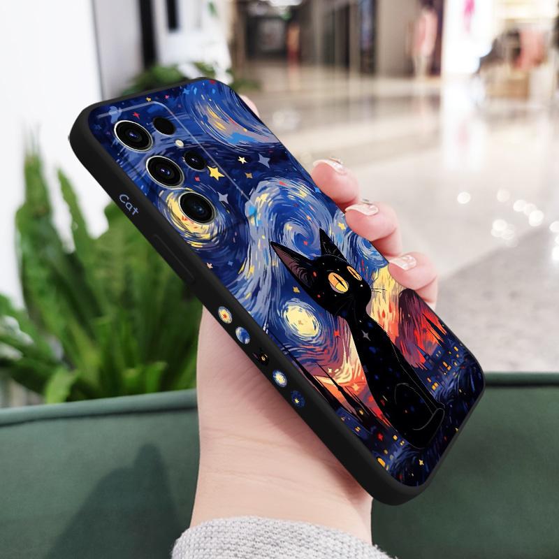 

Star Cat Phone Case For Samsung Galaxy S25 FE S24 S23 S22 S21 S20 S10 S10E Ultra Plus Note 20 Ultra 10 Plus Cover Galaxy S22