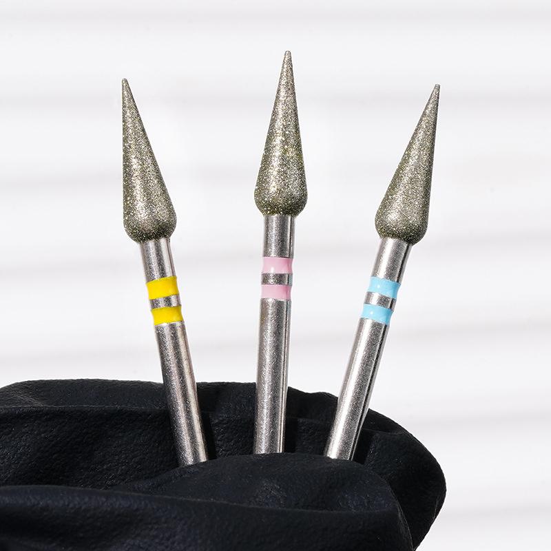 Broca de Unha Cônica Afiada Limpa Cutícula Broca Profissional de Carboneto Para Remoção de Esmalte em Gel Ferramentas de Manicure Duráveis Nail Techs