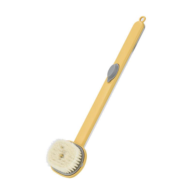 Soft Bristle Long-Handled Back Scrubbing Brush for Exfoliating & Body Wash жёлтый