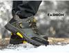 Men's Waterproof Winter Hiking Boots with Fleece Lining, Non-Slip, Wear-Resistant, Durable Outdoor Shoes for Construction and Labor Protection.