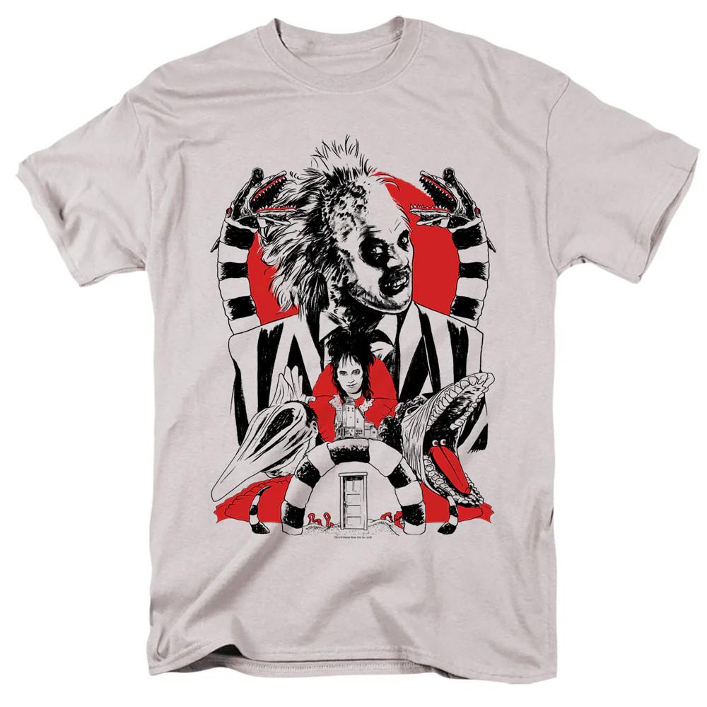 

Битлджус Битлджус Коллаж Мужская футболка Серебряная L