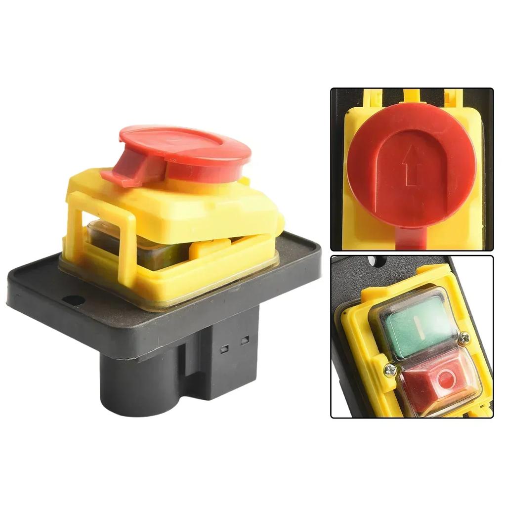 15A Switch Momentary Switch IP54 Protection Level Safety Switch Sturdy Construction Undervoltage Protection Green Start Button