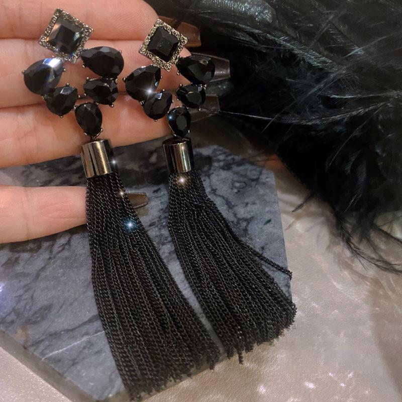 

Серьги-кисточки в форме капли воды, серьги с темпераментом высокого класса и легкой роскошью, модные серьги простого дизайна, женские