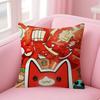 Game Geometry Cartoon Dash Pillow Cover Design Cushion Cover Decor Holiday Decorati