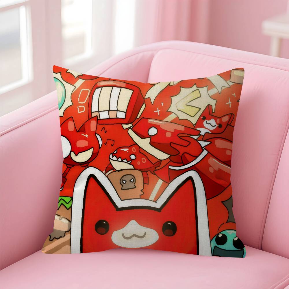 Game Geometry Cartoon Dash Pillow Cover Design Cushion Cover Decor Holiday Decorati