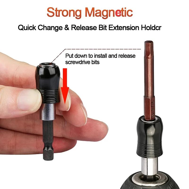 Hex Bit Set Head Allen Wrench Screwdriver Bit Set SAE Metric Hex Shank Magnetic Screw Driver S2 Steel Electric Drill Hand Tools