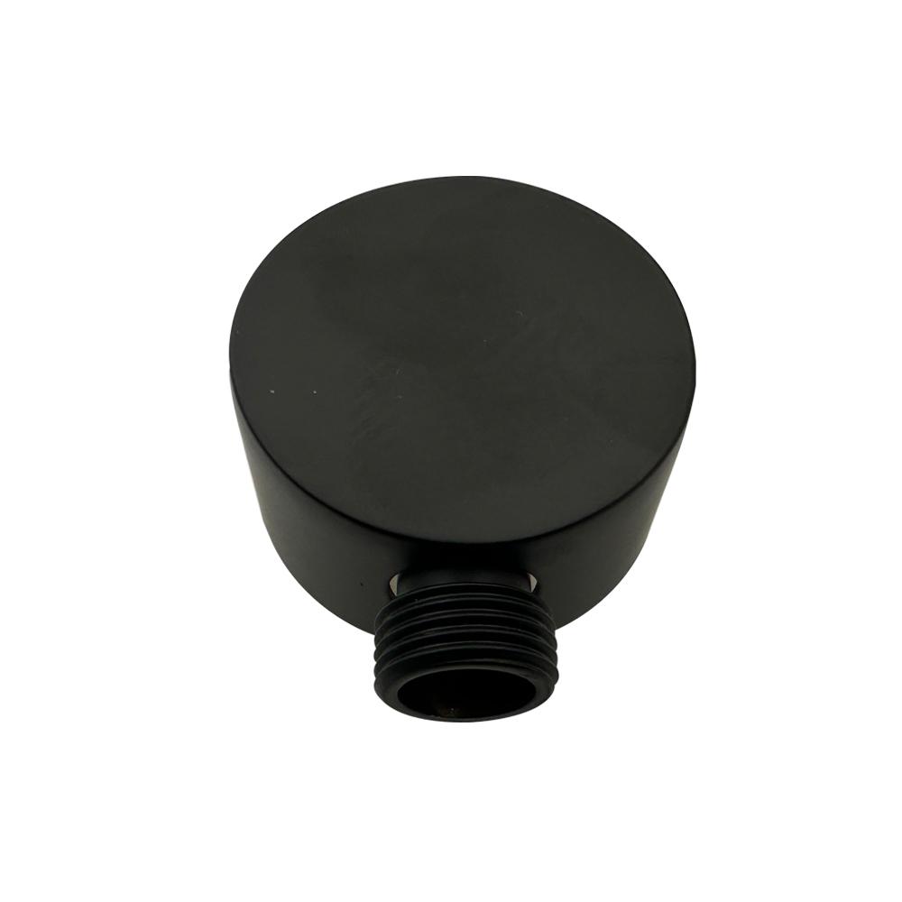 Bathroom G1/2 Shower Hose Connector Round Wall Union Supply Elbow Outlet Spout Wall Mounted,Brushed Nickel