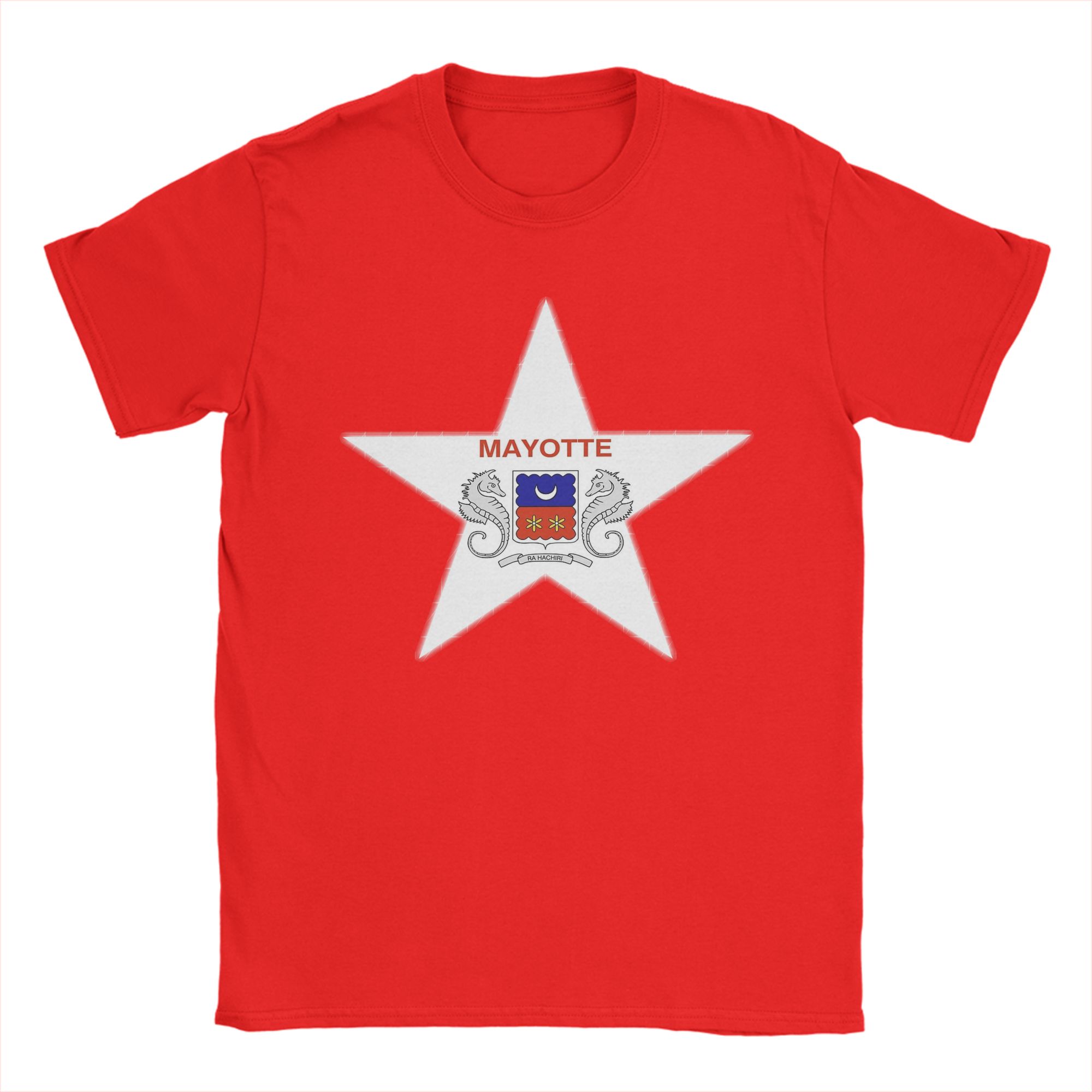 Mayotte flag T Shirt Unisex Pure Cotton Novelty TShirt Crew Neck Tee Shirt Short Sleeve Clothing Gift Idea S