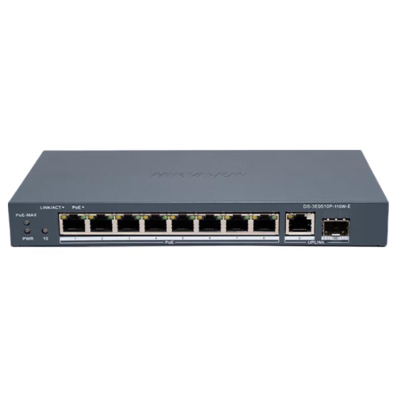 

HIKVISION DS-3E0510P-E 8-Port Full Gigabit POE Switch CN plug (adapter included)