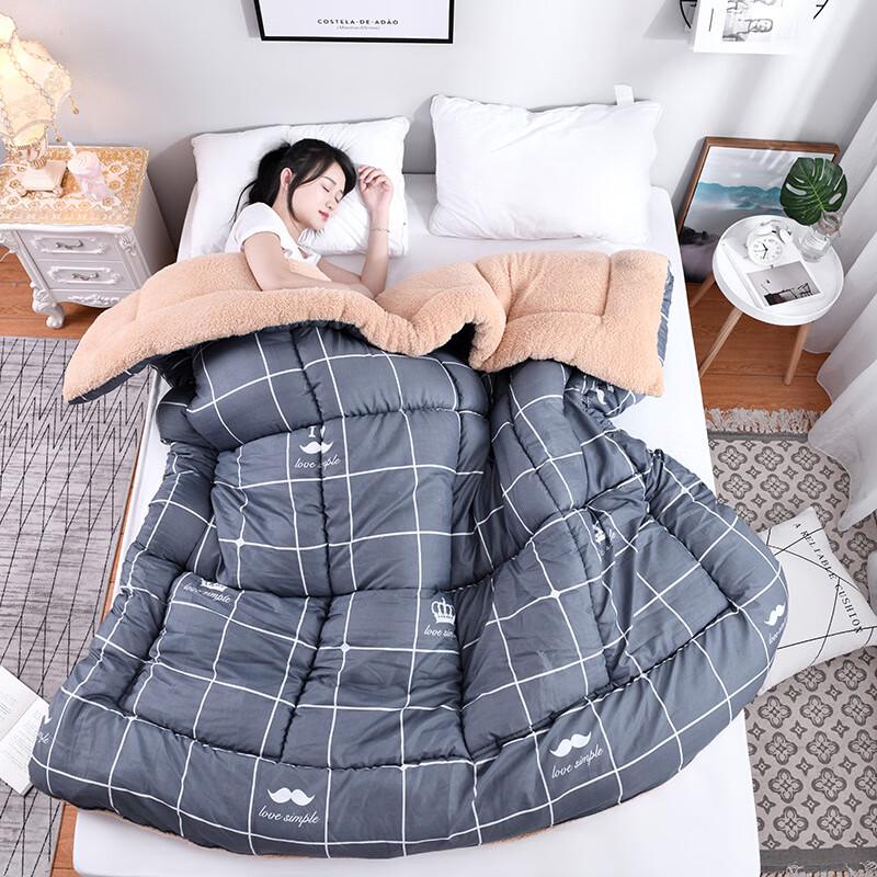 

Mr. Gong s Thickened Lamb Fleece Flannel Winter Quilt