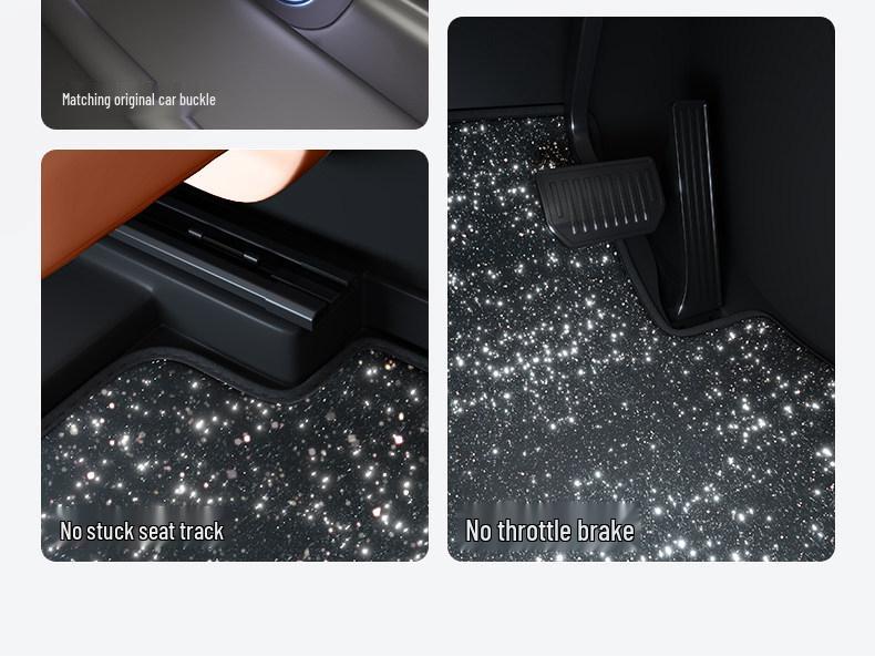 Starry Blanket Floor Mats for Mercedes E300, LC260L, GLC300L, A200, LC200L – Car Interior Decoration