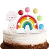 8Pcs Rainbow Cake Decoration Set Rainbow Clouds Balloon Topper for Birthday Wedding Todder Shower Party Decoration Supplie