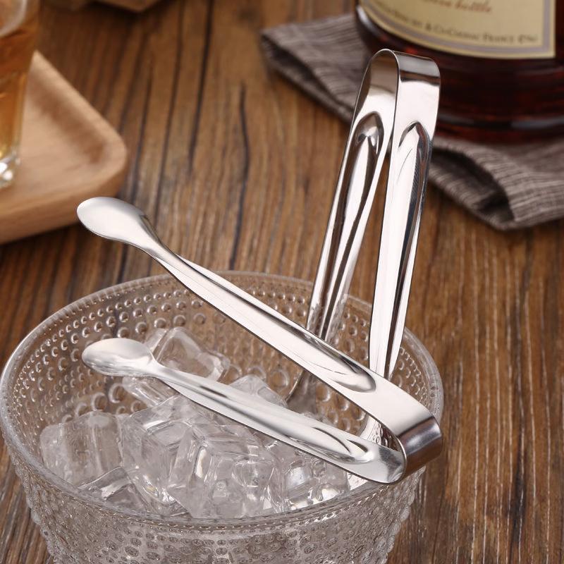 2Pcs Ice Tongs Mini Stainless Steel Serving Tongs Food Clamp Coffee Sugar Cube Tongs Tea Bag Clip Kitchen Gadgets Accessories