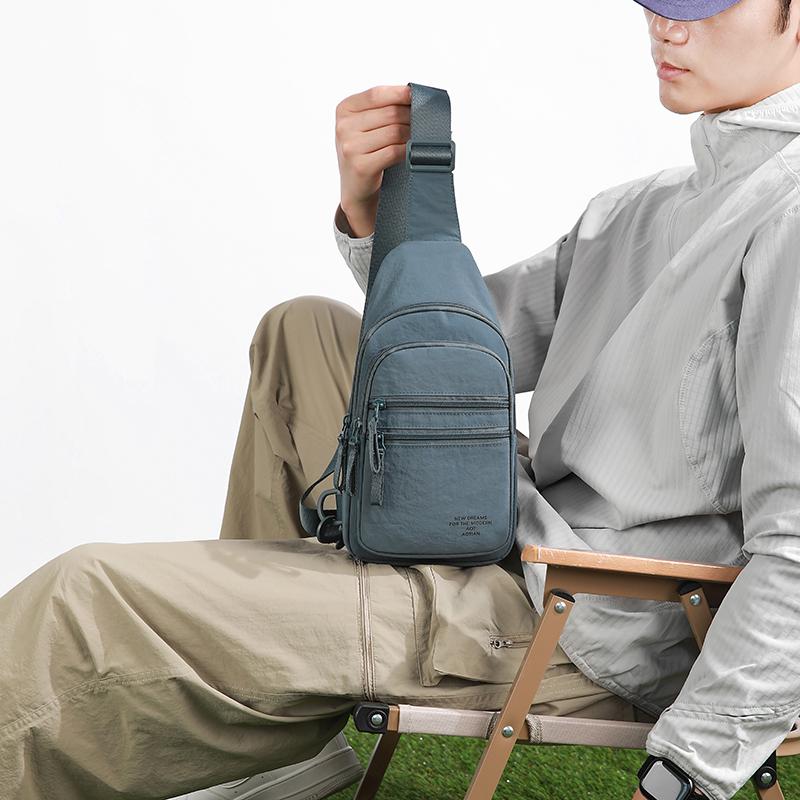 Men's Chest Bag Outdoor Commuter Multi-Layer Crossbody Bag
