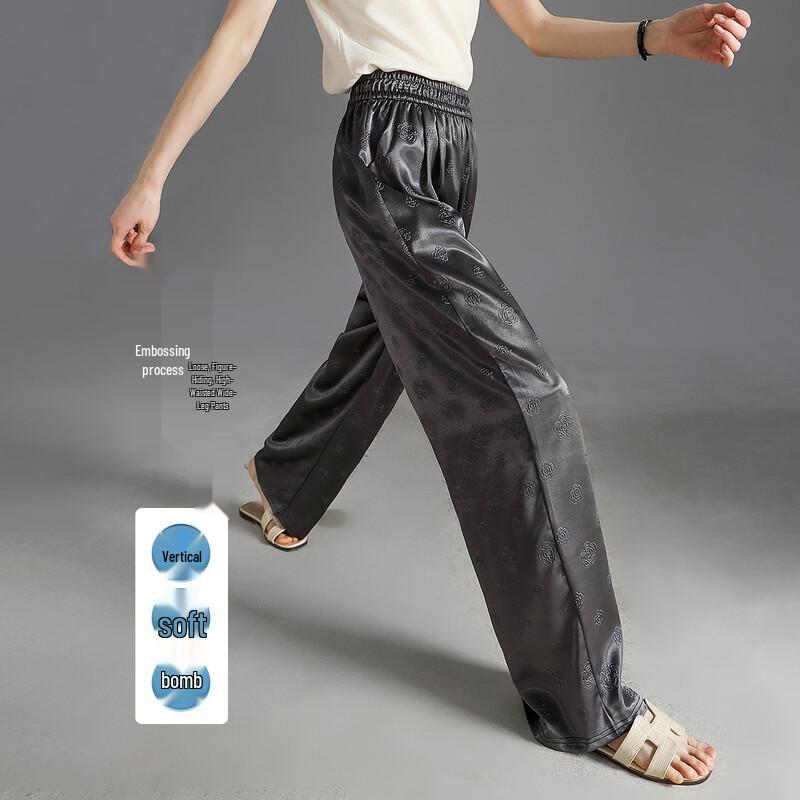 Demana Women's Summer Embossed Straight-Leg Casual Pants