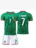 Kids' Mexico Football Jersey Set: Home No. 14 Hernandez & No. 22 Lozano.