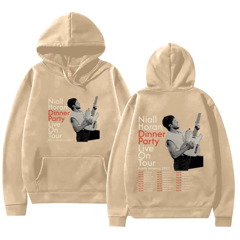 Niall Horan Dinner Party Live Tour North America 2027 Hoodie Y2k High Street Sweatshirt Clothes Soft Cotton Sweatshirt Loose Cozy and Versatile