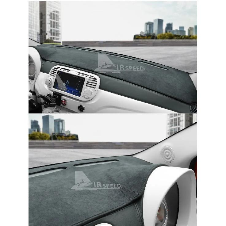 Flanell Armaturenbrettabdeckung Für Fiat 500 2008-2023 Abarth 595 2012 2013-2023 Linkslenker Rechtslenker Auto Armaturenbrett Sonnenschutzmatte Teppichpolster Zubehör