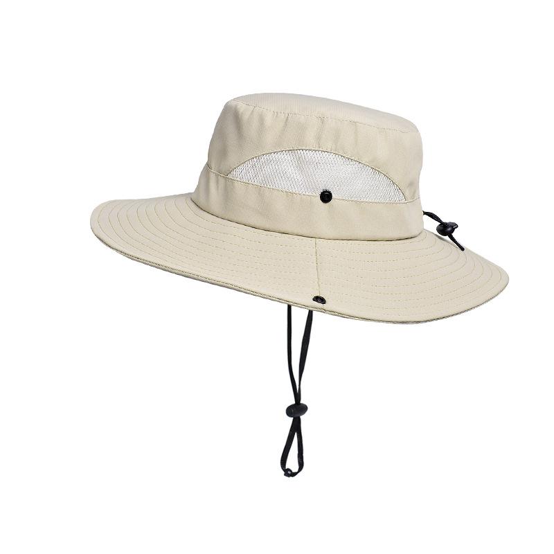 Summer UPF50+ Sun Hats For Women Men Breathable Mesh Boonie Hat Foldable UV Protection Hiking Fishing Hat Male Bucket Hats