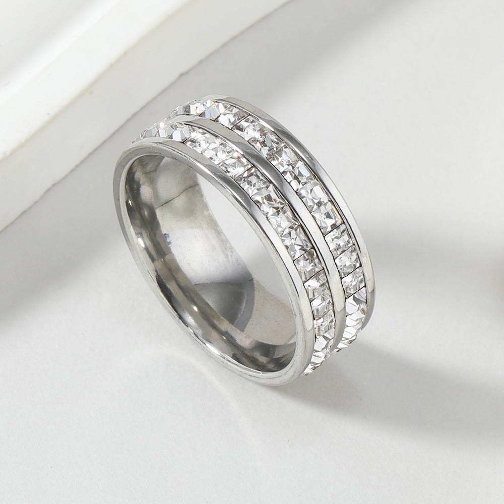 Titanium Steel Men's Fidget Ring: Chain Rotatable Punk Style