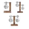Transparent Test Tube Vase with Wooden Stand Flower Bud Holder Hydroponic Vase for Decorative Plants for Bedroom