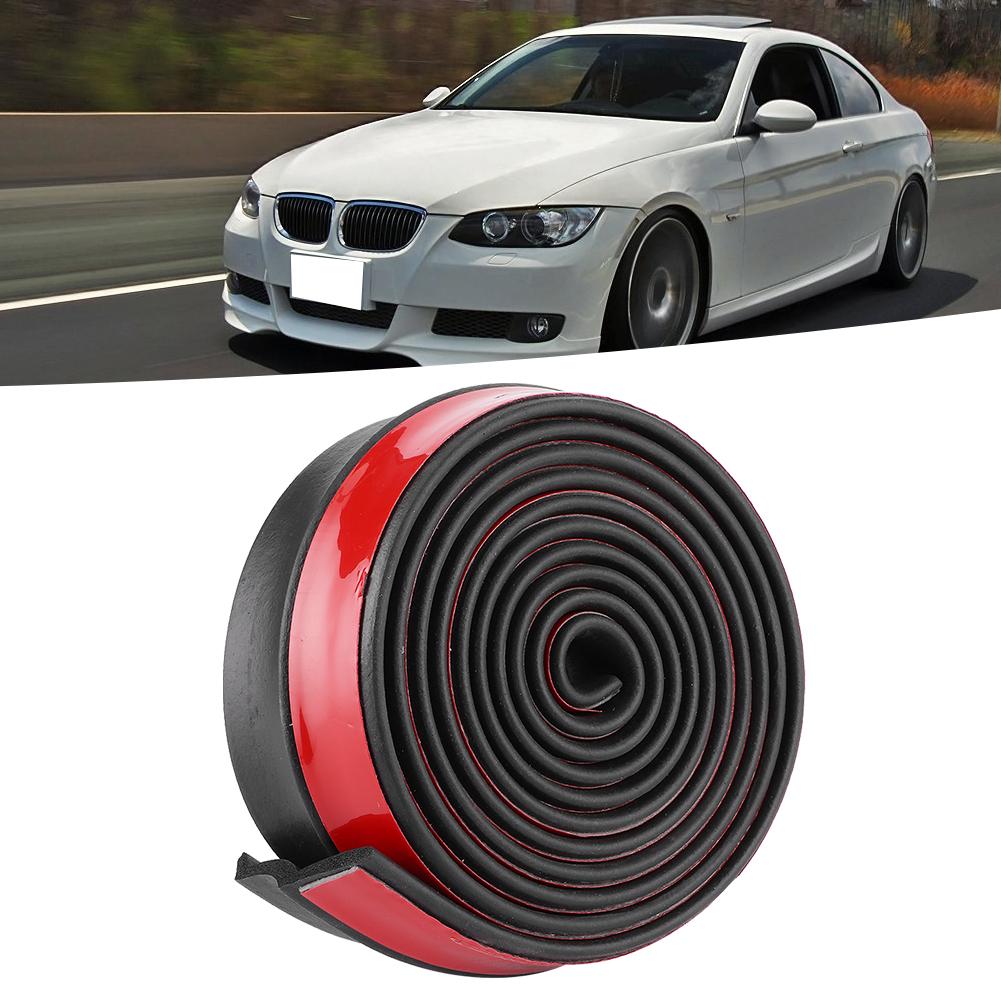 2.5M Universal Anti Collision Strip Bumper Protector Scratch Resistance Car DecorBlack