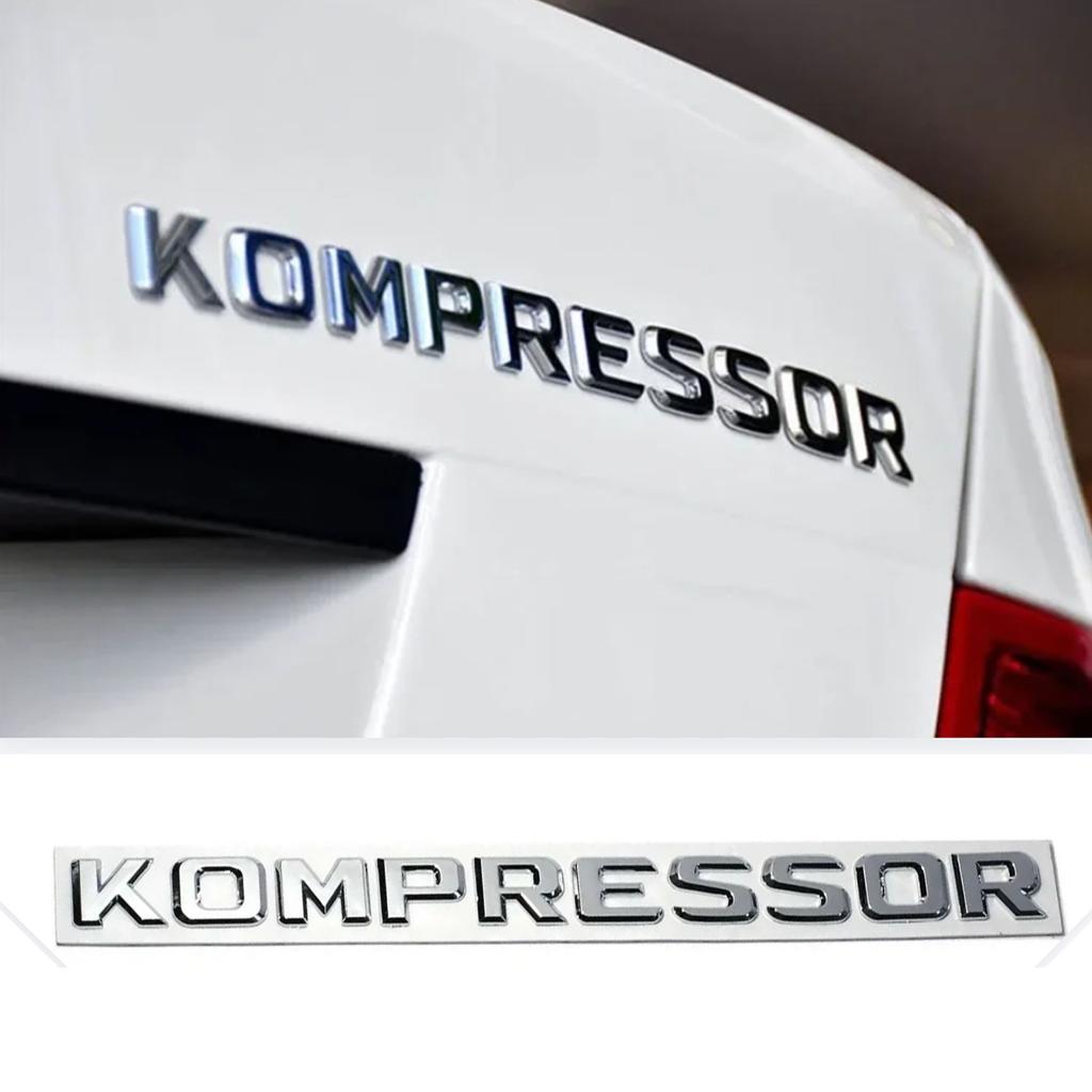 3D Chrome ABS Kompressor Letters Badge Emblem Rear Boot Sticker for Mercedes CLK SLK SL CLS ML GL A B C E S Class