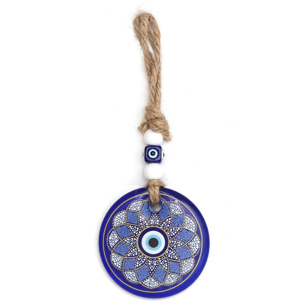Hand of Fatima Lucky Eye Keychain Blue Eye Car Hanging Charm Lucky Eye Pendant DIY Trinkets