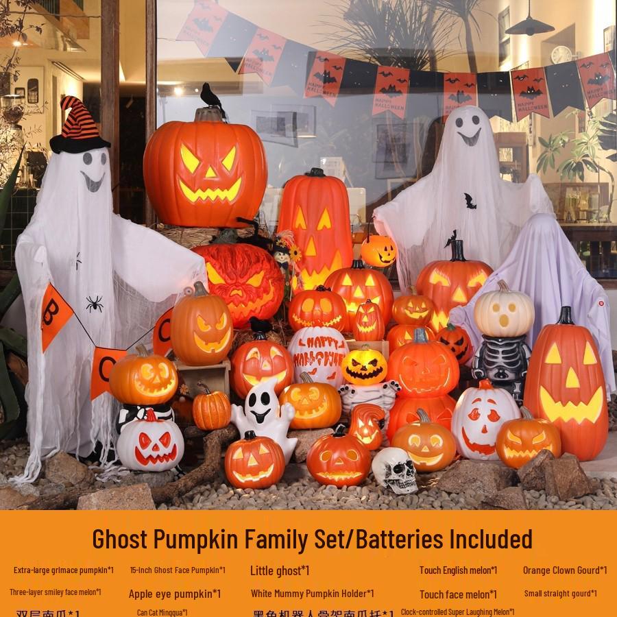 Luminous Large Halloween Pumpkin Lantern: Outdoor Decoration & Shopping Mall Display Props
