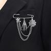 Modern Chain Lapel Pin Ornament Statement Style Badge Chain Pendant Brooches