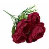 6 Heads Peony Artificial Flower Multicolor Silk Petals Fake Flower Big Size Floral Arrangement Simulation Peony Flower