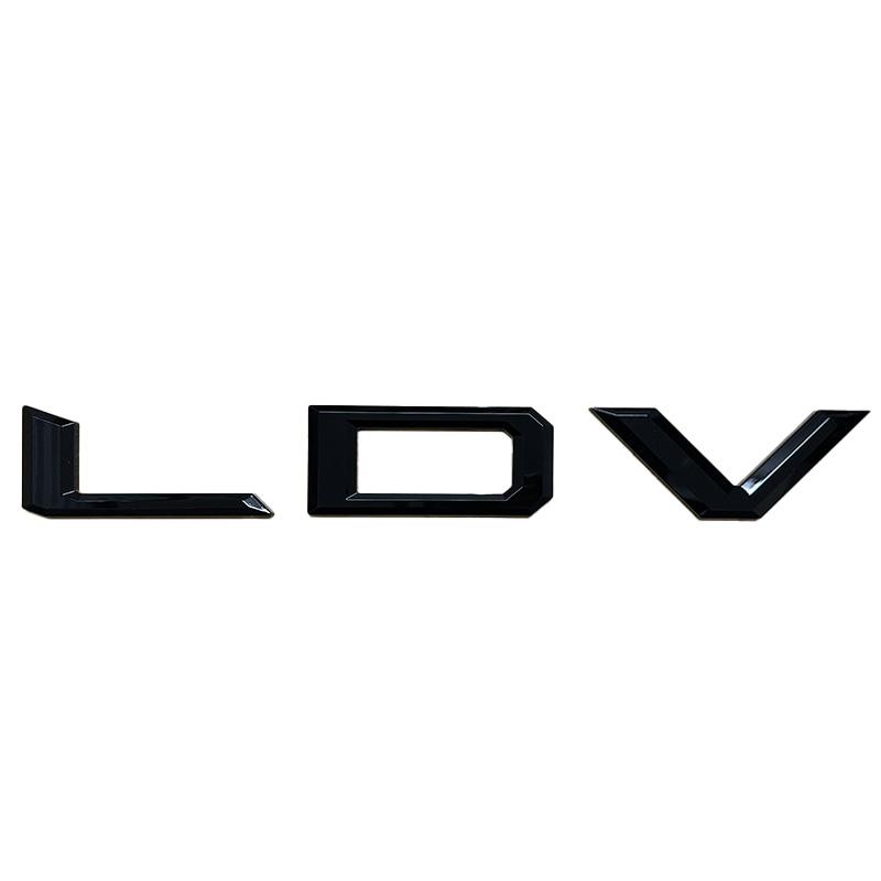 

For SAIC LDV Terron 9 2025 Glossy Black Rear Emblem Cover Stick-on Adhesive Styling Part Decorative Trim Non-Destructive Part