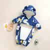 Warmer dicker Fleece Baby Strampler mit langen Ärmeln Neugeborenes Baby Winter Krabbelkleidung