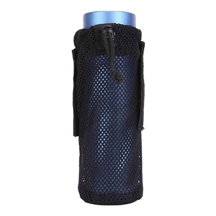 Outdoor Bottle Holder Bag for Camping Hikes and Travel, Drawcord-Top Drink Sleeve, 23 x 9cm Open Net Design Use Daily