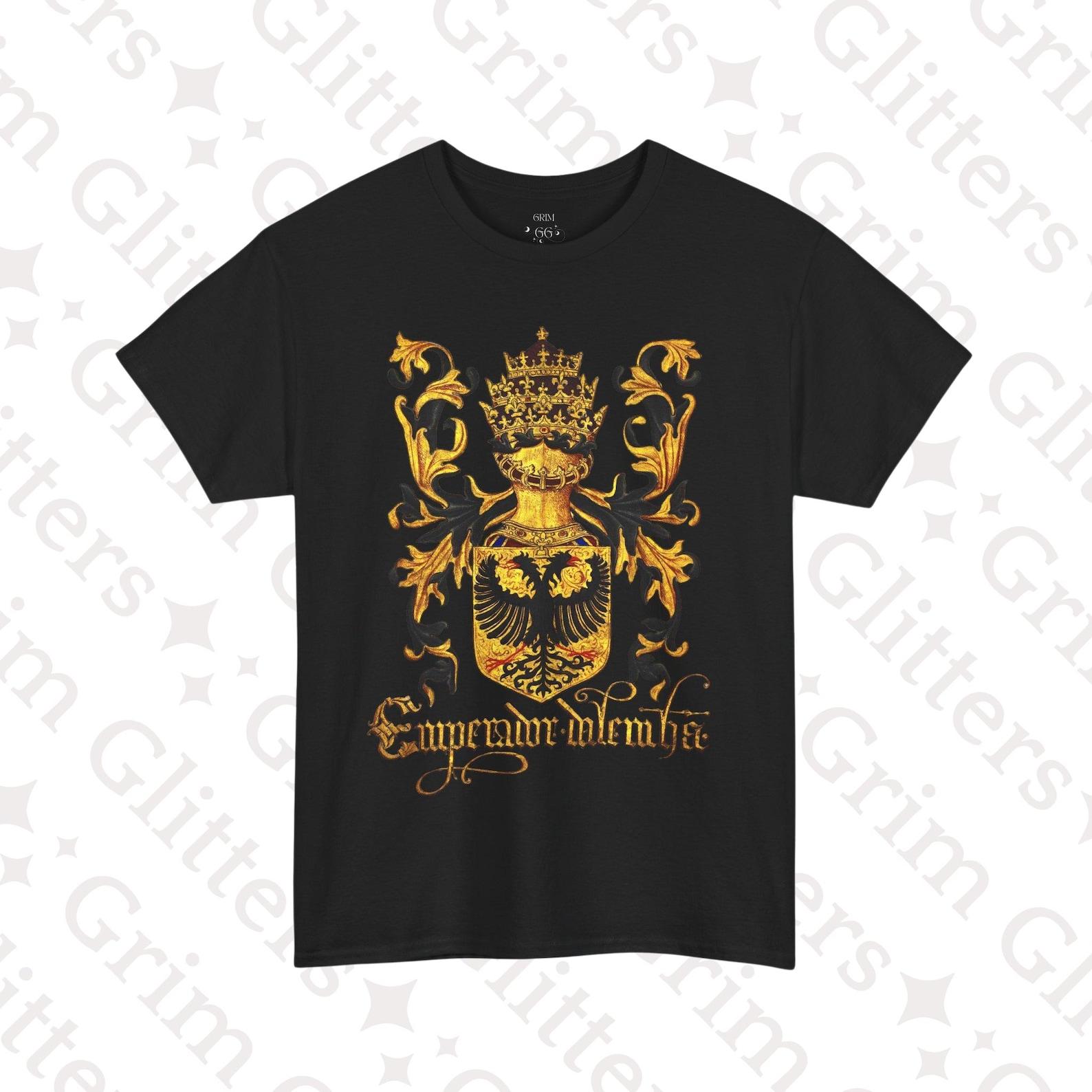 Holy Roman Emperor T-Shirt: Medieval Eagle Crest, Historic Heraldry XL