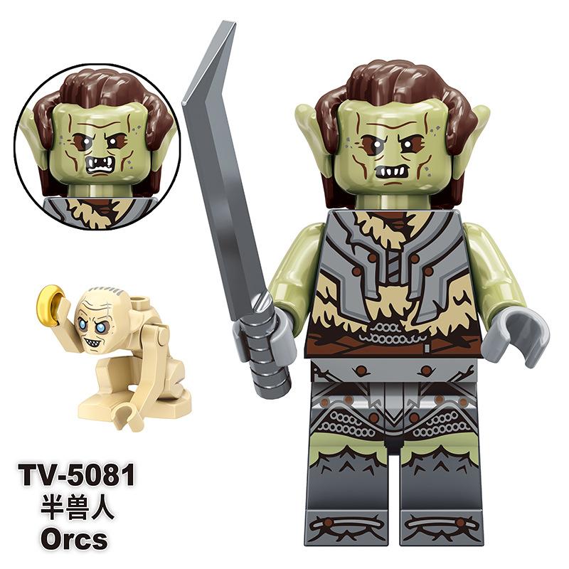 

Big movie series TV6 Lord of the Rings TV6 strong orc TV6 boy assembled building block toy bag