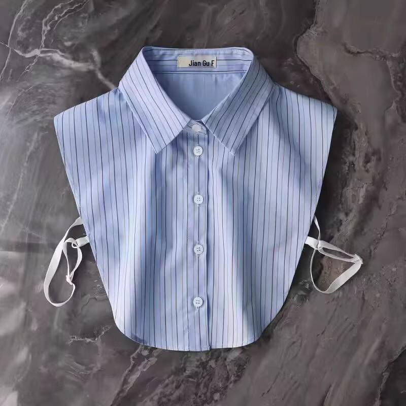 Wszechstronny Koronkowy Kołnierzyk dla Dziewczynek w Paski - Idealny na Jesień/Zimę