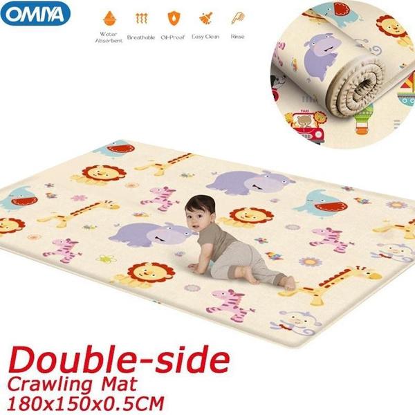 

Легко очищаемый двухсторонний детский коврик для ползания, ходунки, детский игровой коврик, игровые коврики, детские водонепроницаемые игровые коврики для ползания в помещении и на открытом воздухе