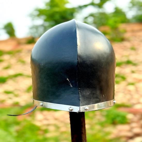 Barbouti Helmet Medieval Knight Greek Bearded Armor Armored Helmet  Black Helmet