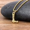 Nidin Hot Sale Women Cute Initial Letter Pendant 26 Letters Charm Necklaces Copper Zircon Family Name Jewelry Personal Gifts