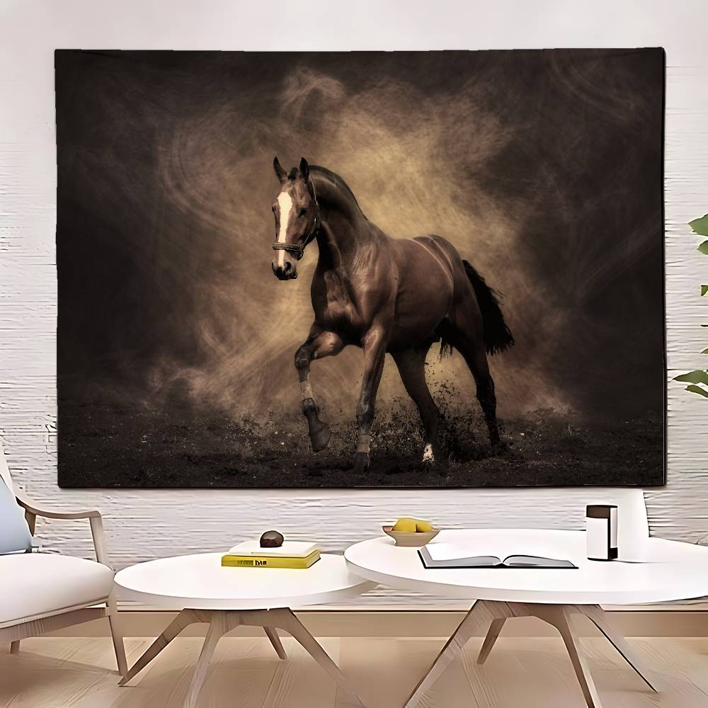 Running Horse Tapestry Customizable Tapestries Of Various Styleswall Hangings Celebrity Photo Printingwall Hangings