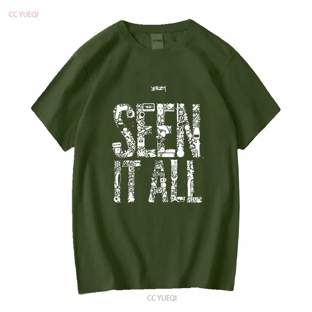 Mens Jeezy Seen It All T shirt Small Black long or short sleeves vintage Washed Versatile Slightly Stretched fashion Soft