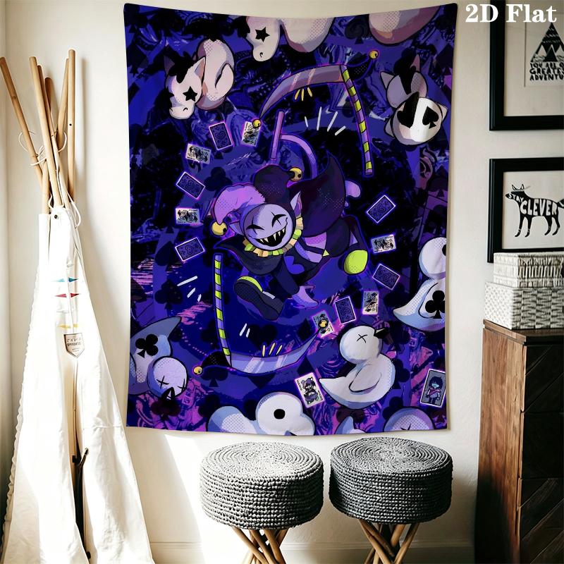 Deltarune Wall Tapestry Aesthetic Wall Hanging Printed Fabric Blanket Decorative Tapestries for Bedroom Living Room Home Decor
