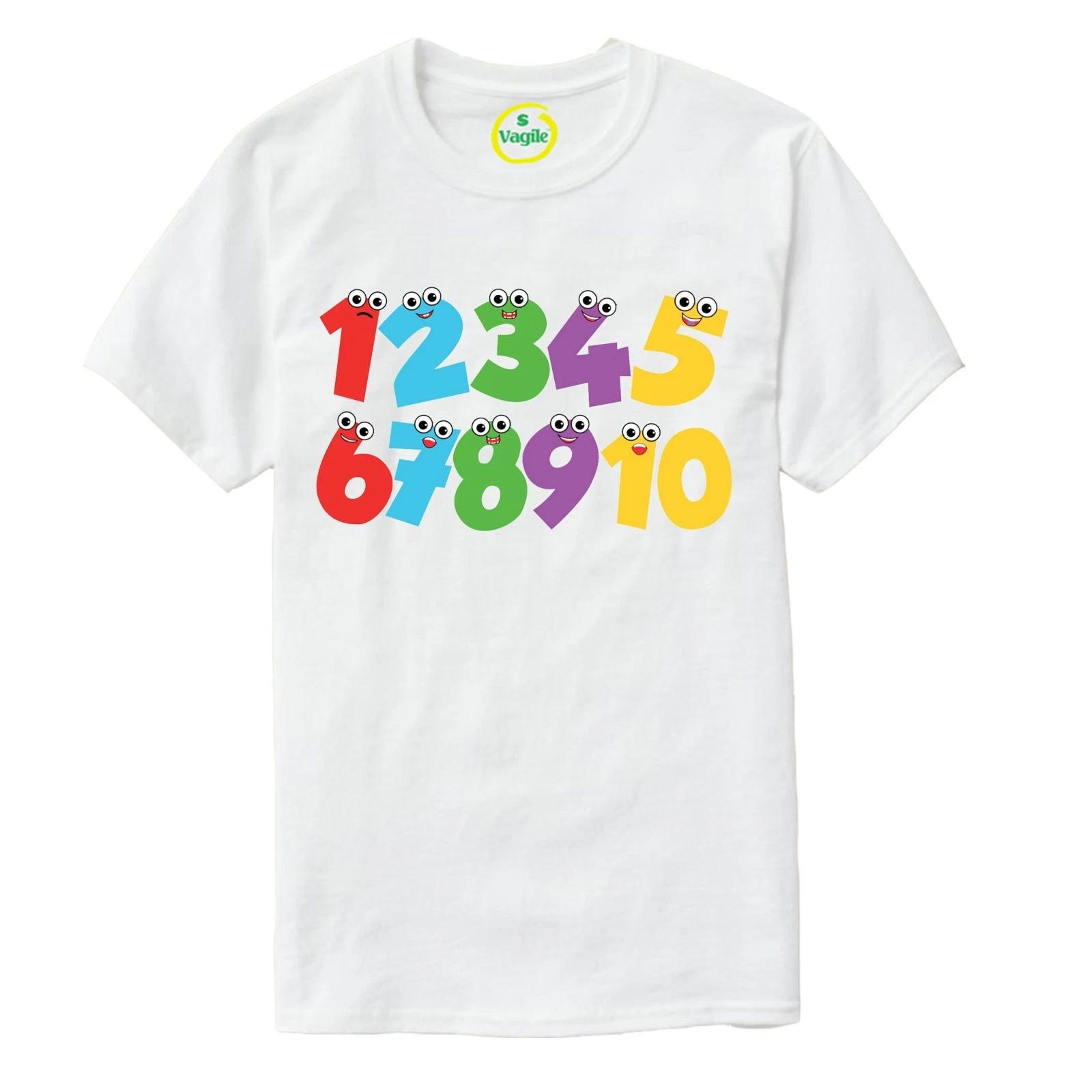 T-Shirt Number Day Maths Day School Kids Boys Girls Gift T Shirt 100